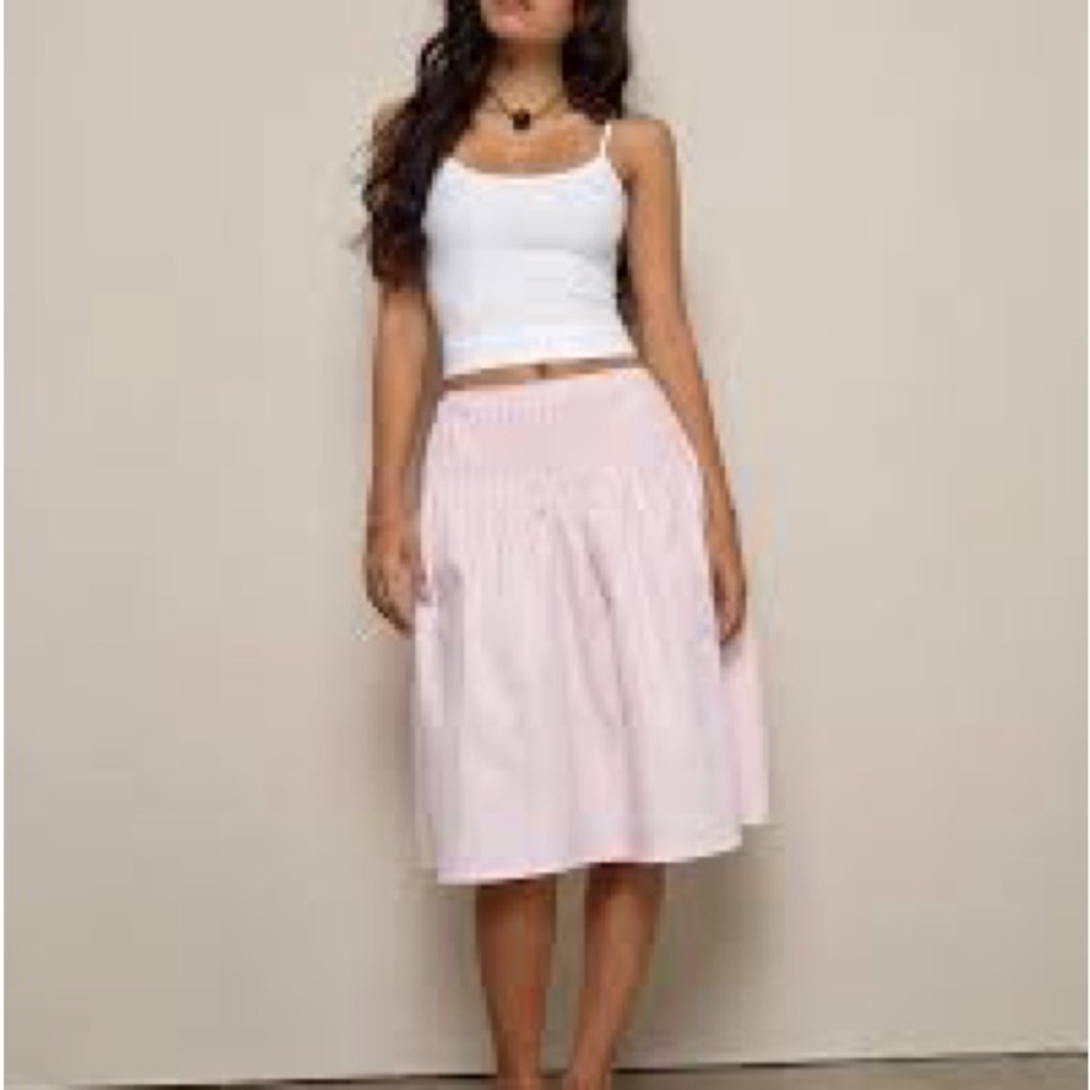 NWT Motel Rocks Asada Midi Skirt In Light Pink Size SM - Picture 5 of 8
